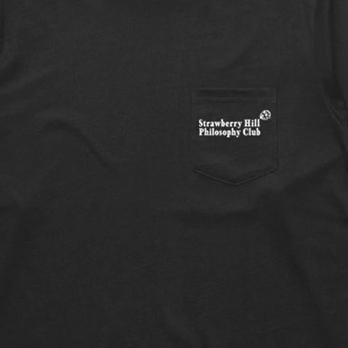 Strawberry Hill Philosophy Club Logo Pocket Black Long Sleeve Shirt [Size: L]