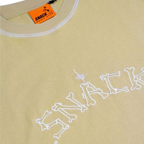 Snack Skateboards Bones Embroidered Sand T-Shirt