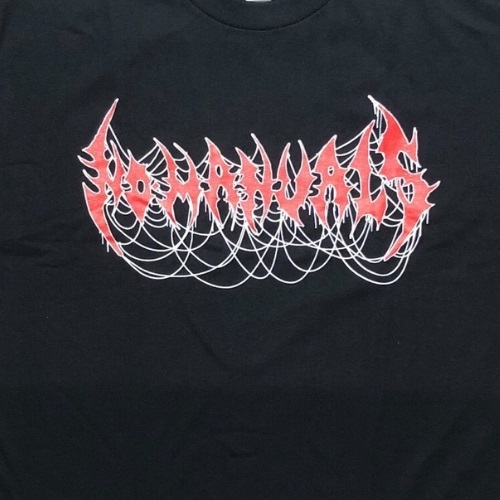 No Manuals Merciless Black Red T-Shirt [Size: M]