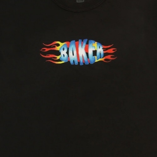 Baker Flames Black Wash T-Shirt [Size: S]