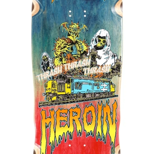 Heroin Dead Dave Ghost Train V1 10.1 Skateboard Deck