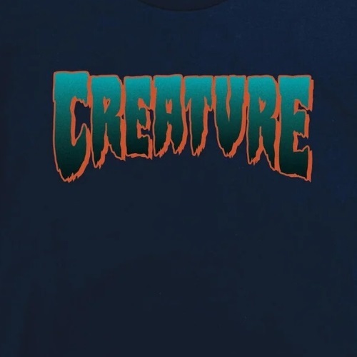 Creature Logo Navy Teal T-Shirt [Size: XL]