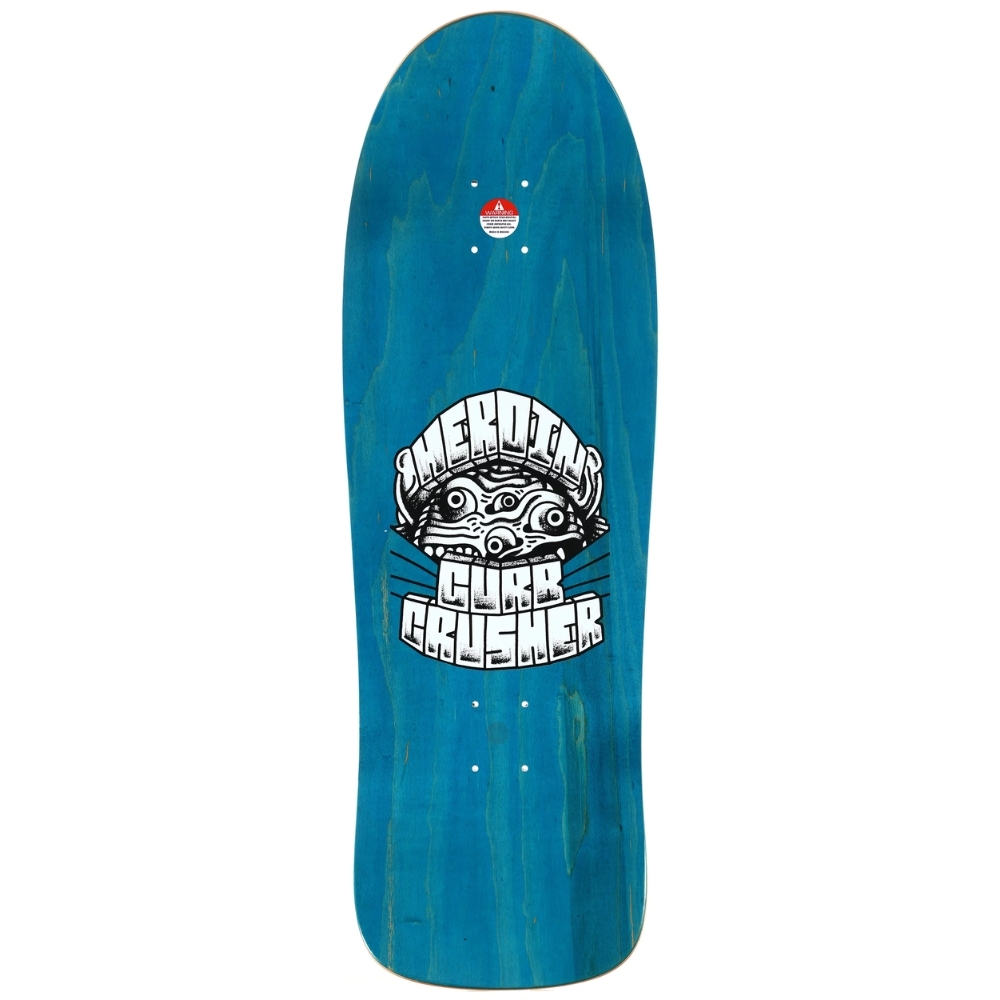 Heroin Curb Crusher X Crawe Green 10.25 Skateboard Deck