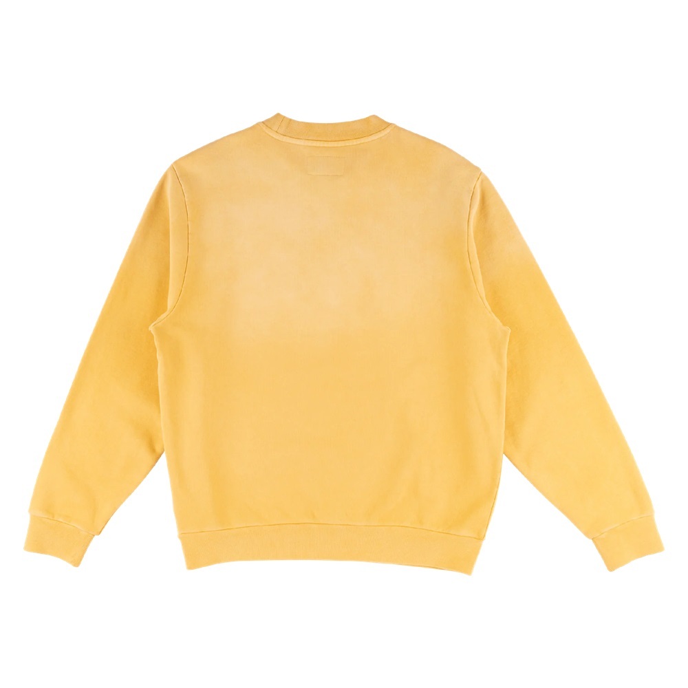 Welcome Skateboards Vamp Enzyme Embroidered Mineral Yellow Crew Jumper [Size: L]