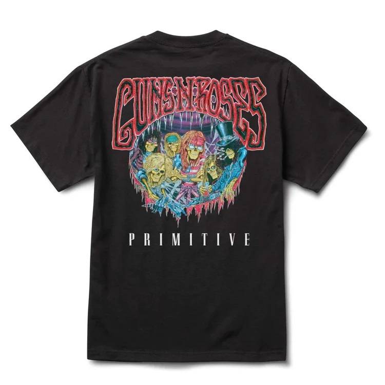 Primitive X Guns N Roses Bones Black T-Shirt [Size: M]