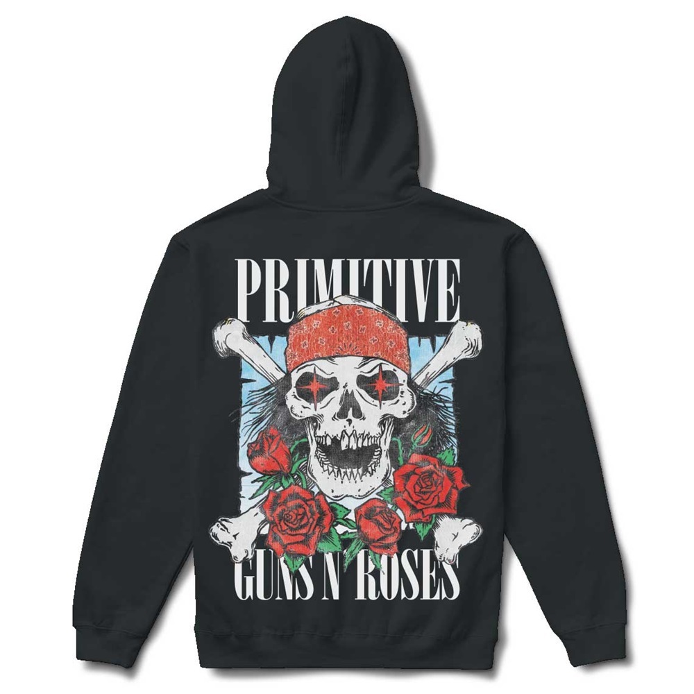 Primitive X Guns N Roses Streets Black Hoodie [Size: M]