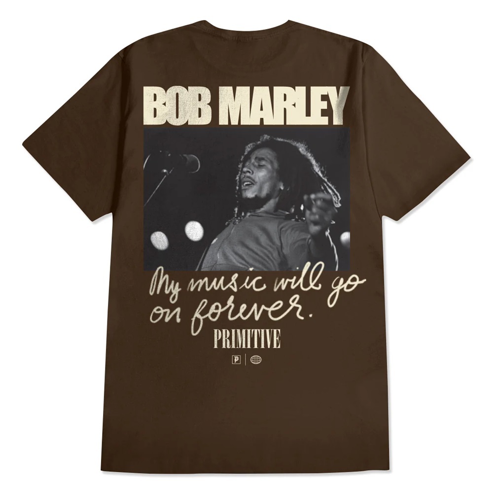 Primitive Bob Marley Forever Brown T-Shirt [Size: M]