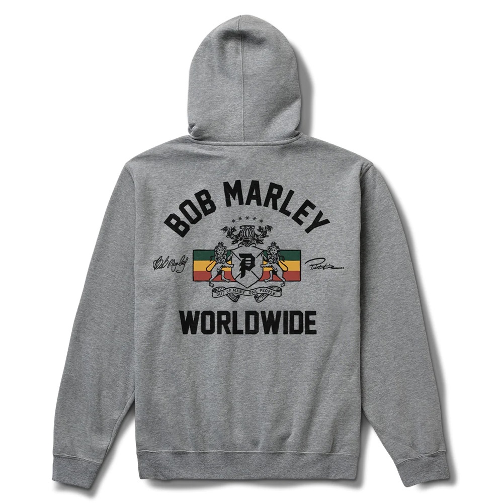 Primitive Bob Marley Heritage Heather Grey Hoodie [Size: L]