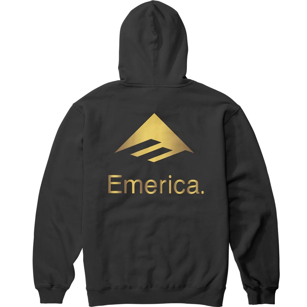 Emerica Lockup Black Gold Hoodie [Size: S]