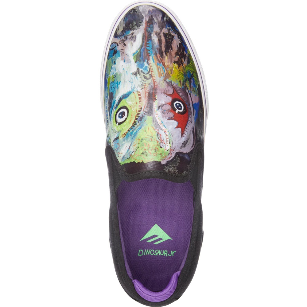 Emerica Wino G6 Slip On X Dinosaur Jr Black Purple Mens Skate Shoes [Size: US 8]