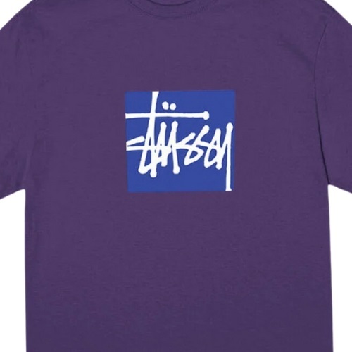 Stussy Stock Box Heavy Weight Grape T-Shirt [Size: S]