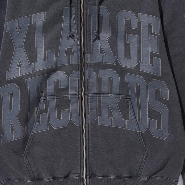 XLarge Pigment College Logo Black Zip Hoodie [Size: S]