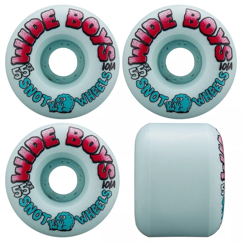 Snot Wheel Co Wide Boys Teal 101A 55mm Skateboard Wheels