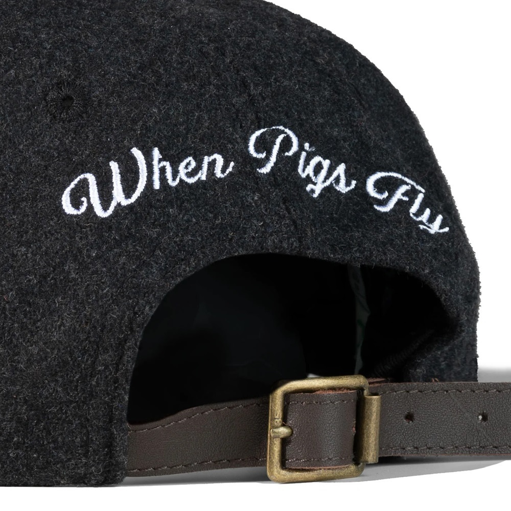 Ichpig Pigasus Wool 6 Panel Black Hat
