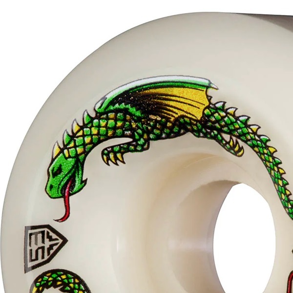 Powell Peralta Dragon Formula White 93A 53mm x 33mm Skateboard Wheels
