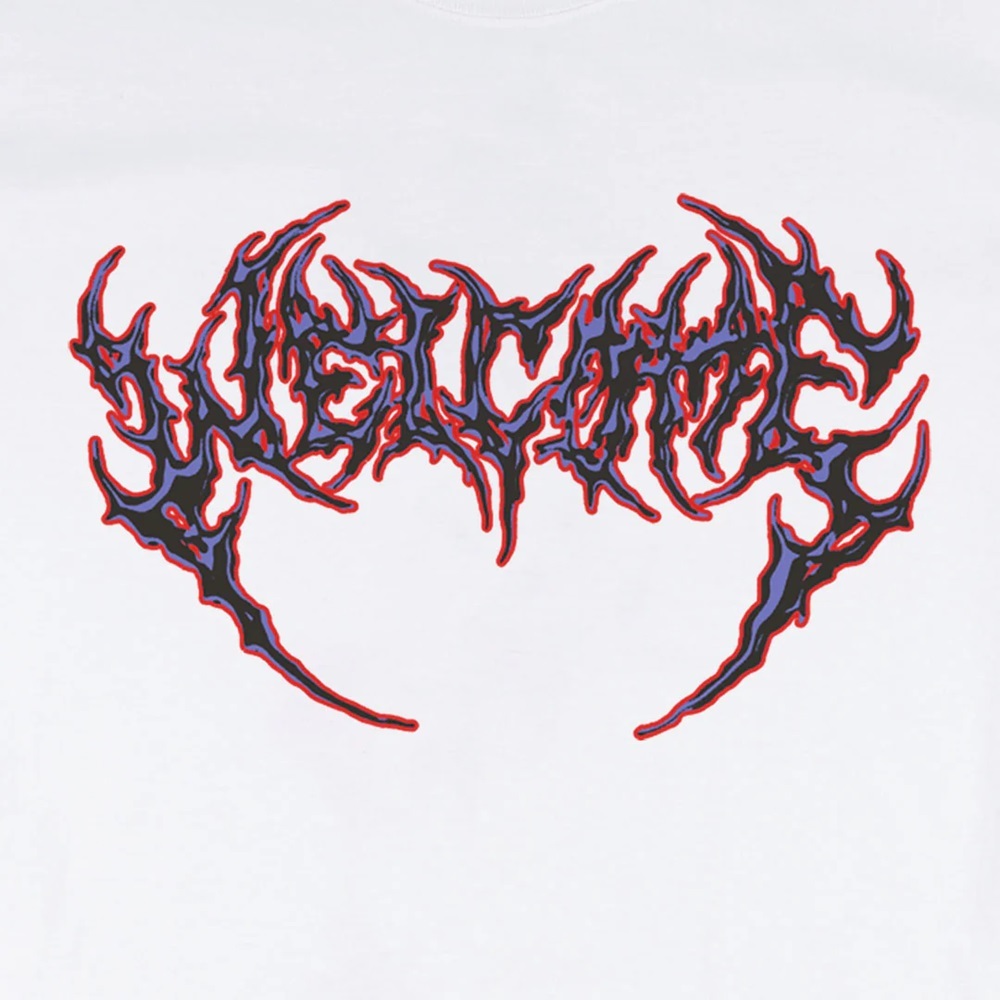 Welcome Skateboards Fang White Purple Red T-Shirt [Size: S]
