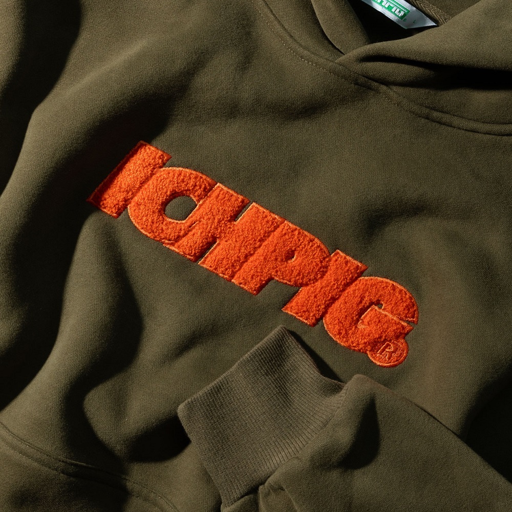 Ichpig Sprinters Chenille Olive Hoodie [Size: S]