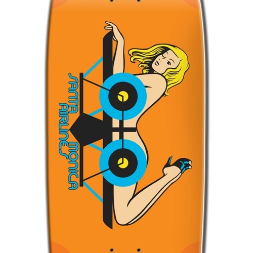 Santa Monica Airlines Girl On A Plane 9.5 Skateboard Deck