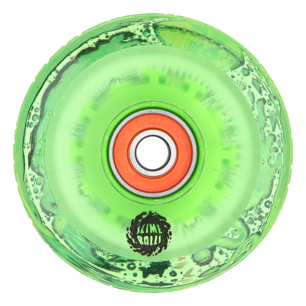 Slime Balls Light Ups Angler Green 78A 66mm Skateboard Wheels