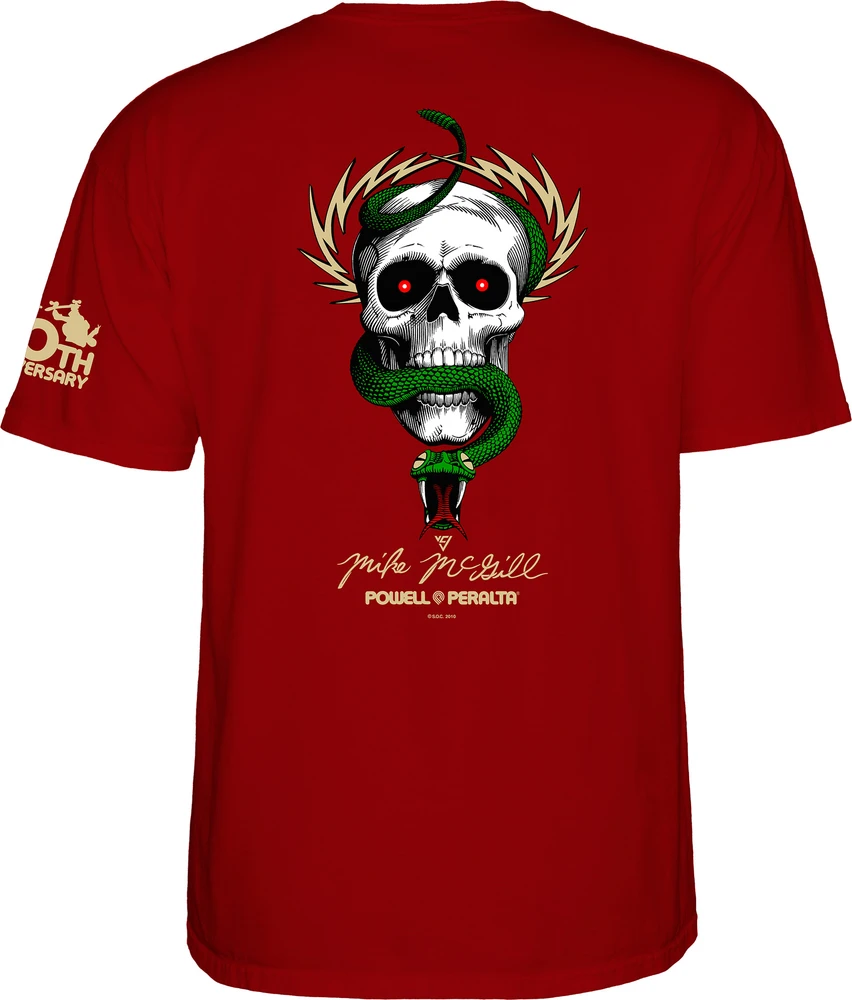 Powell Peralta McGill 40th Anniversary Garnet T-Shirt [Size: S]