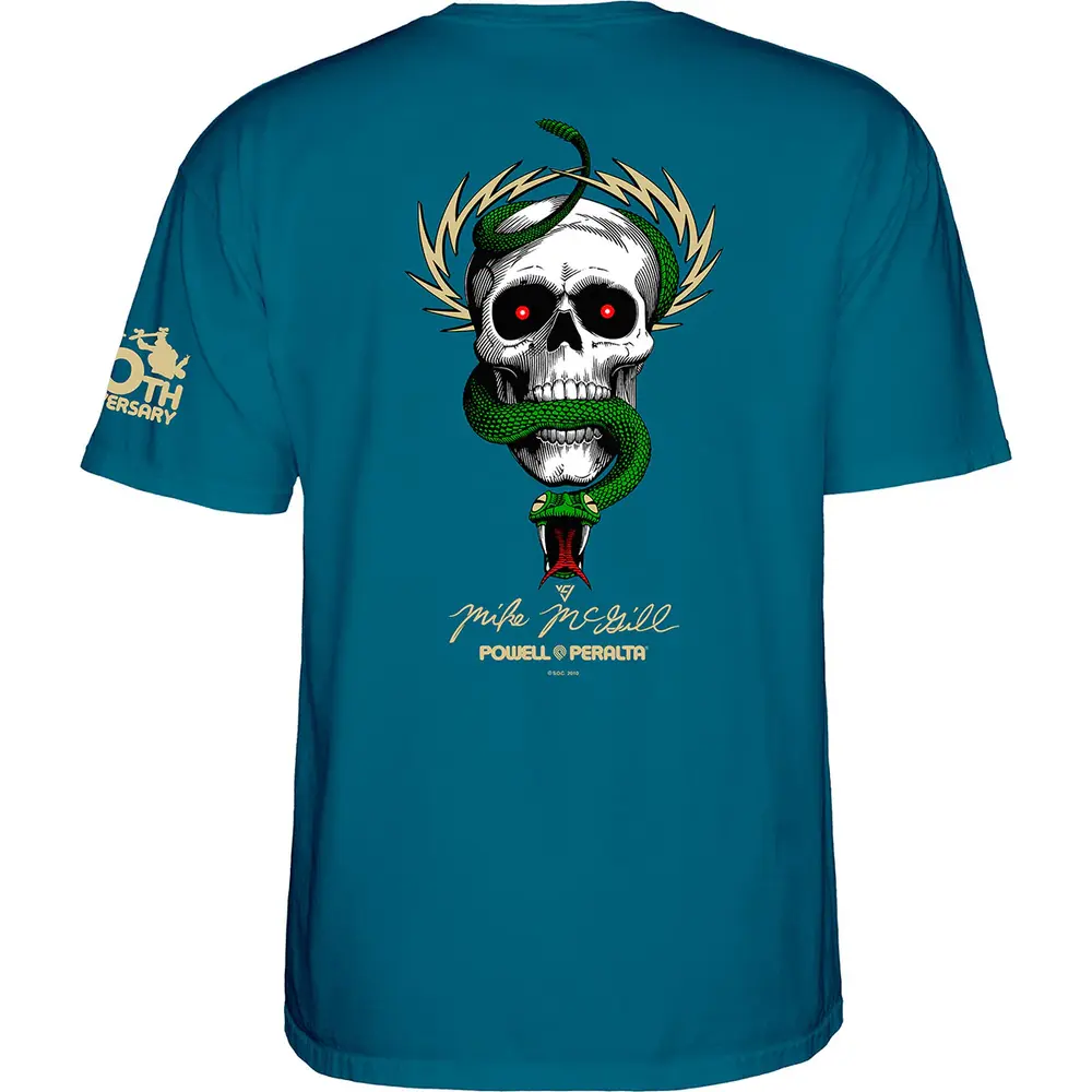 Powell Peralta McGill 40th Anniversary Galapagos Blue T-Shirt [Size: S]