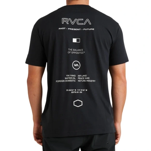 RVCA Inline Black T-Shirt [Size: M]