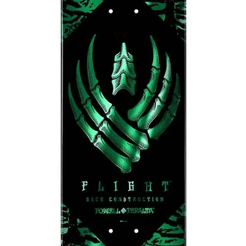Powell Peralta Flight Skeleton Teal Foil Shape 242W Twin 8.13 Skateboard Deck