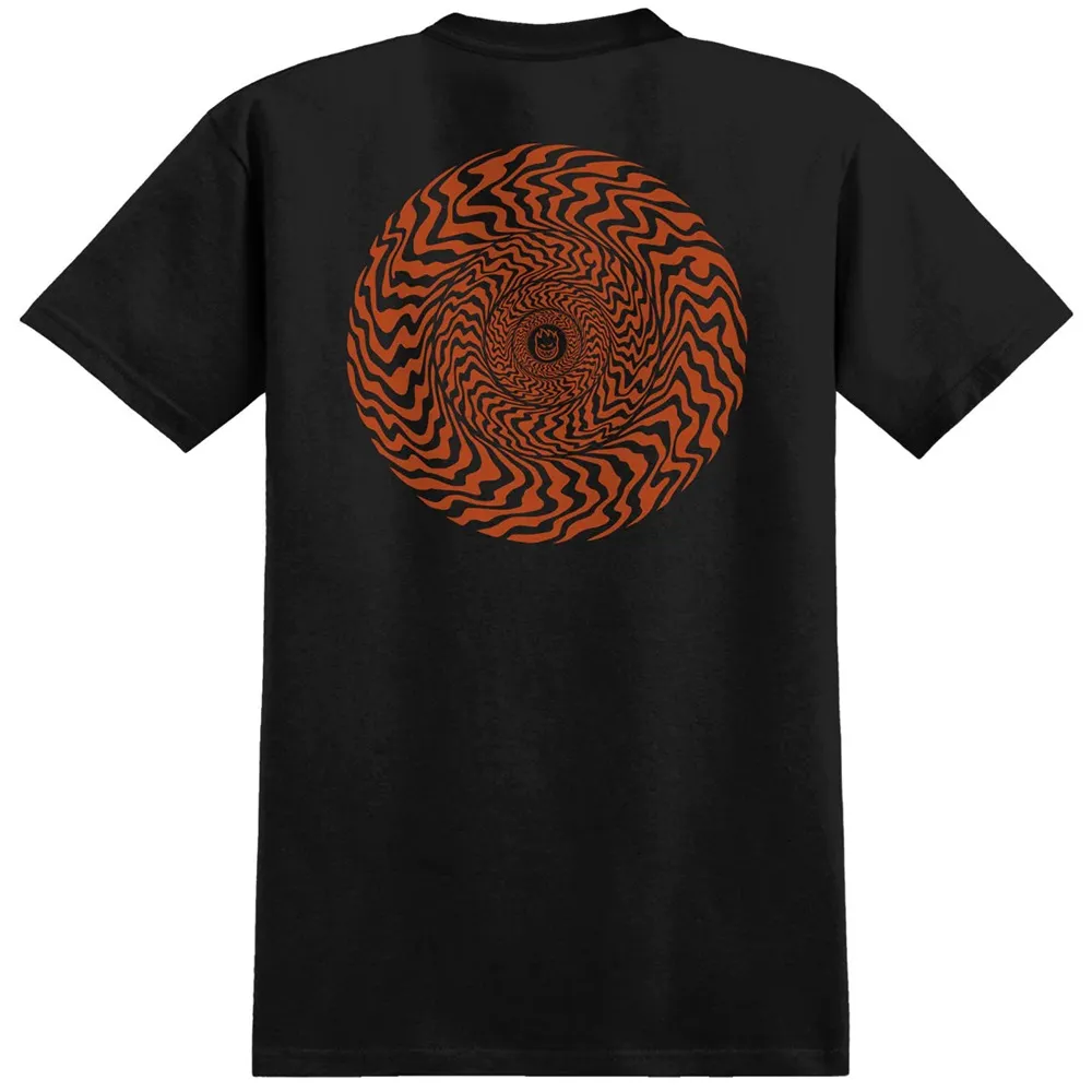 Spitfire Classic Swirl Black Orange T-Shirt [Size: S]