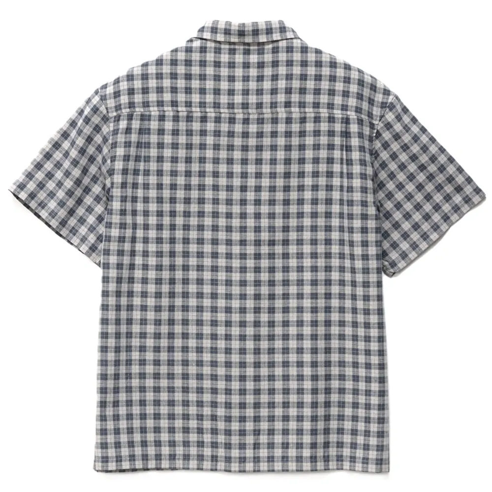 XLarge Oxford Script Navy Tan Button Up Shirt [Size: M]
