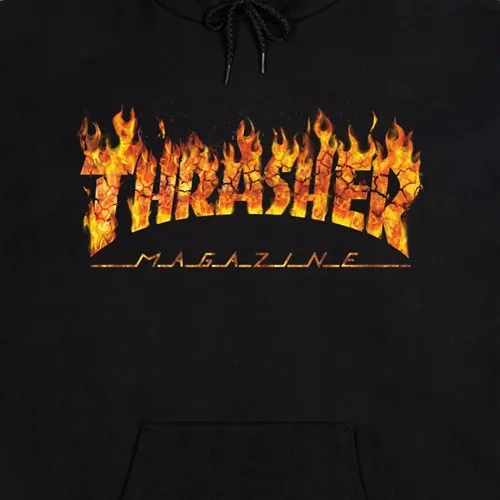 Thrasher Inferno Black Hoodie [Size: S]