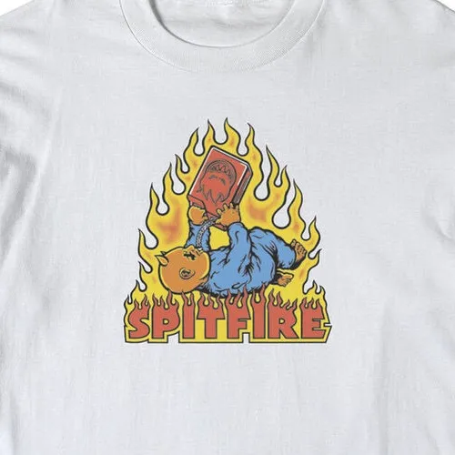 Spitfire Demonseed White Long Sleeve Shirt [Size: S]