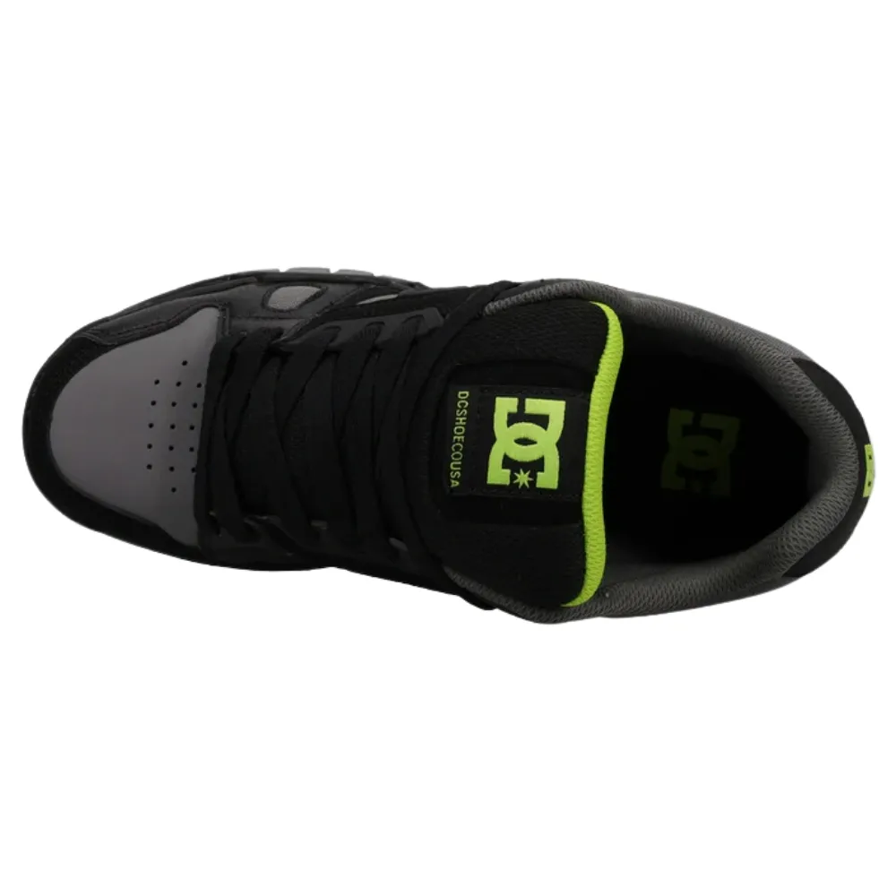 DC Stag Black Lime Mens Skate Shoes [Size: US 9]
