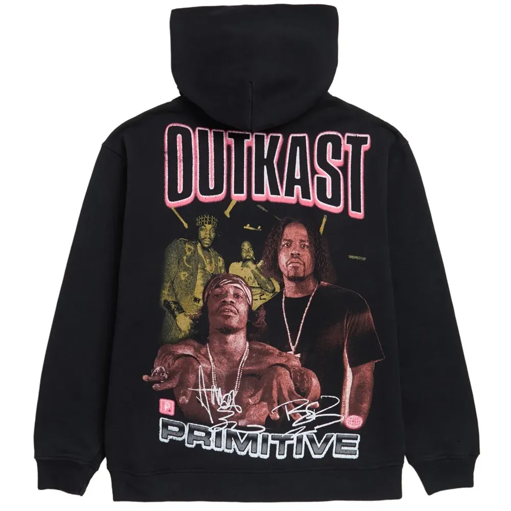 Primitive X Outkast Headline Heavyweight Black Hoodie [Size: M]