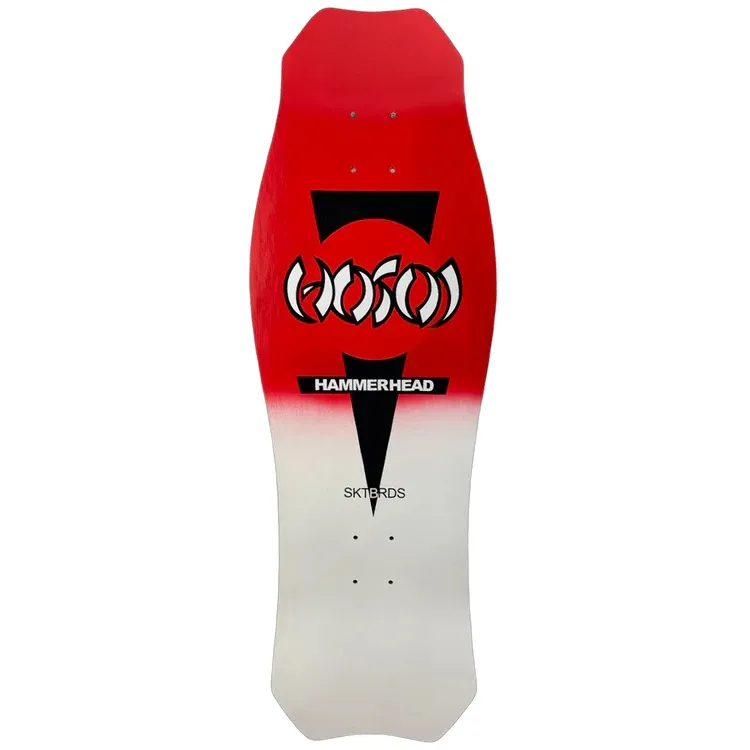 Hosoi Hammerhead Double Take Red White Dip Reissue Skateboard Deck