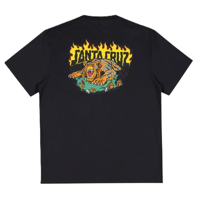 Santa Cruz Salba Tiger Redux Off Black T-Shirt [Size: XXL]