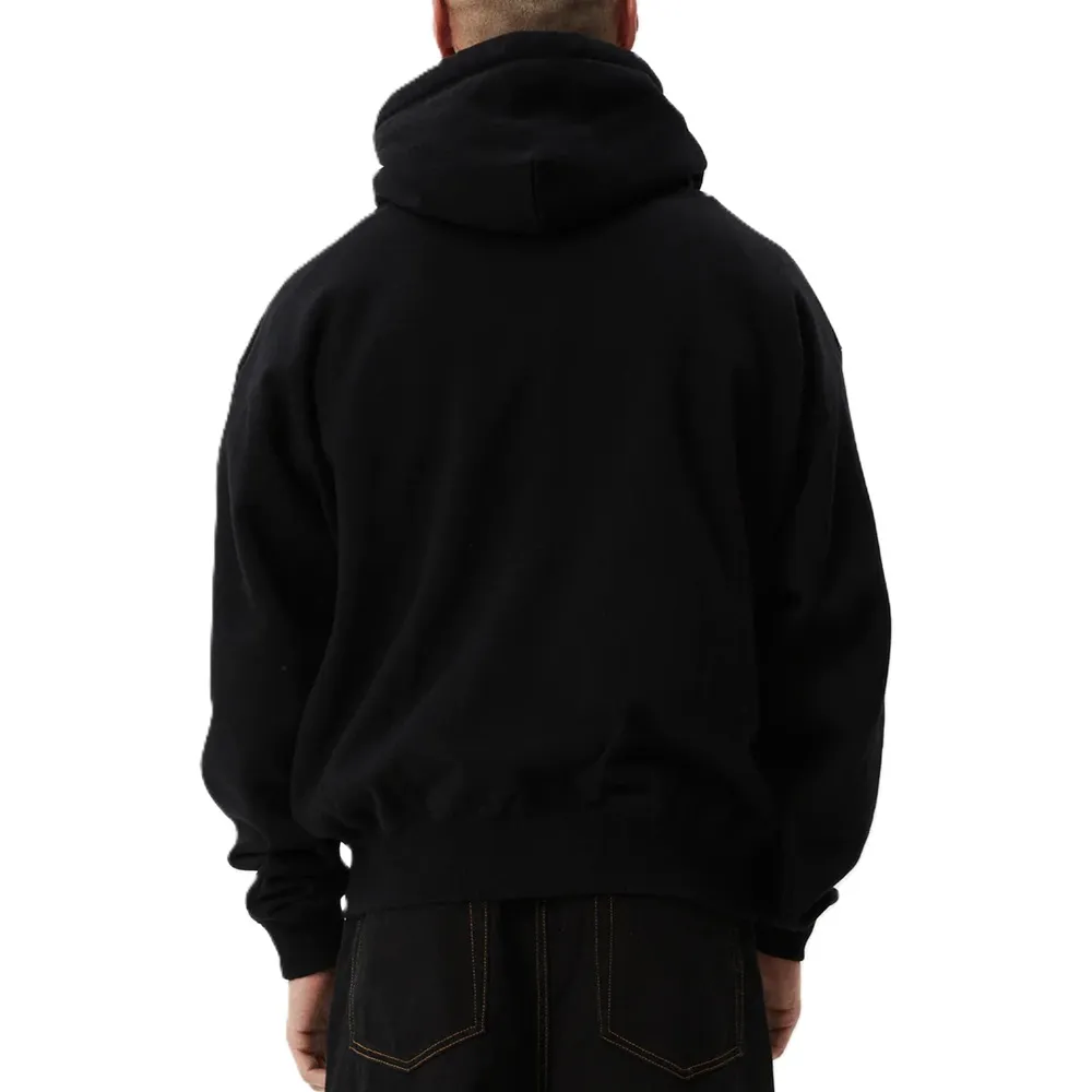 Afends Wired Boxy Black Hoodie [Size: M]