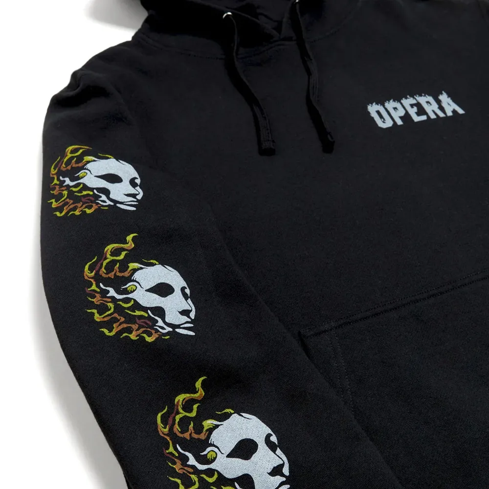 Opera Fire Mask Black Hoodie [Size: M]
