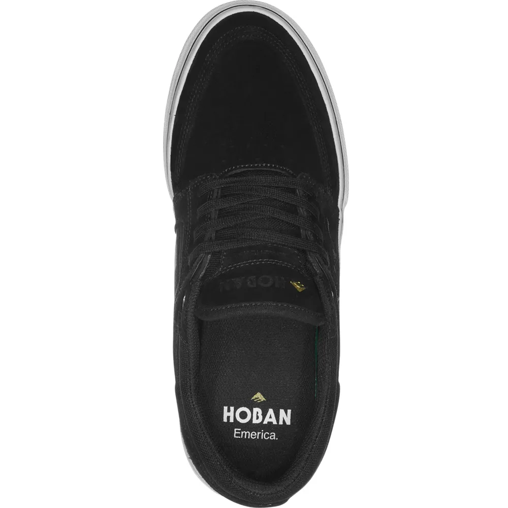 Emerica Hoban Black White Gold Mens Skate Shoes