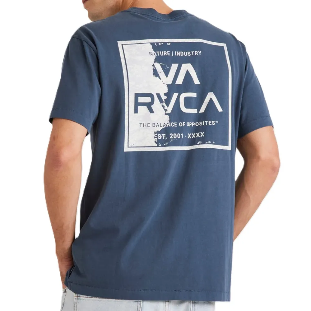 RVCA VA Torn Petrol Blue T-Shirt [Size: L]