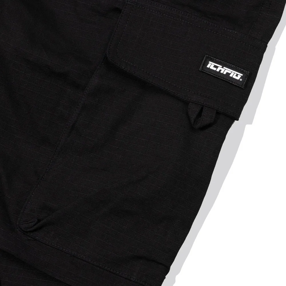 Ichpig Ripstop Black Cargo Pants [Size: S]