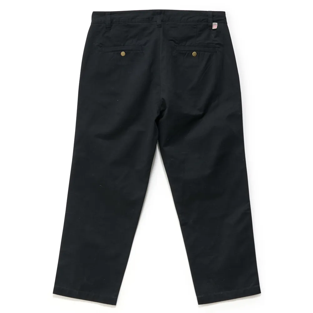 S-Double Chino Twill Black Pants