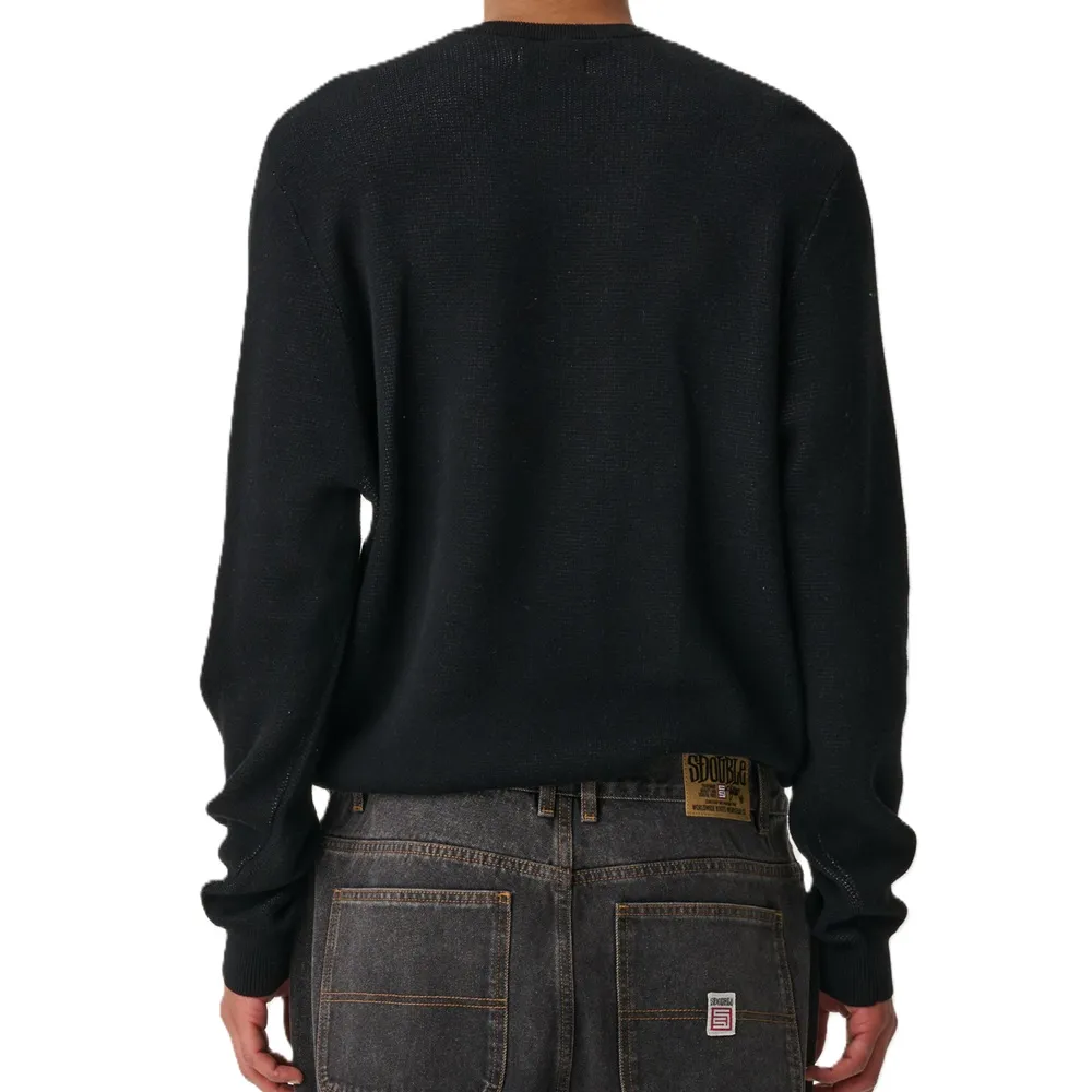 S-Double Sunburst Black Sweater