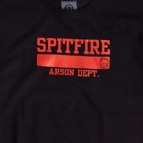 Spitfire Arson Dept Black Red T-Shirt [Size: M]
