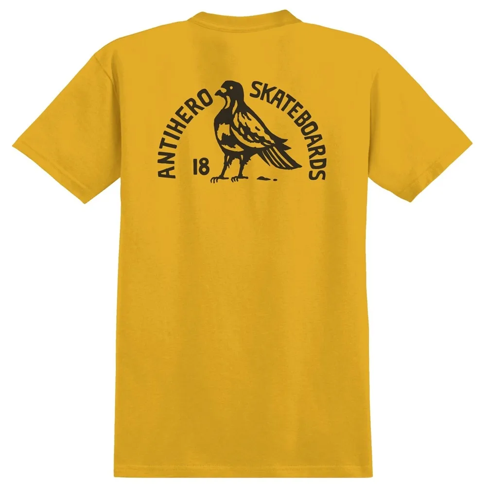 Anti Hero Rock Dove Mustard Black T-Shirt [Size: M]