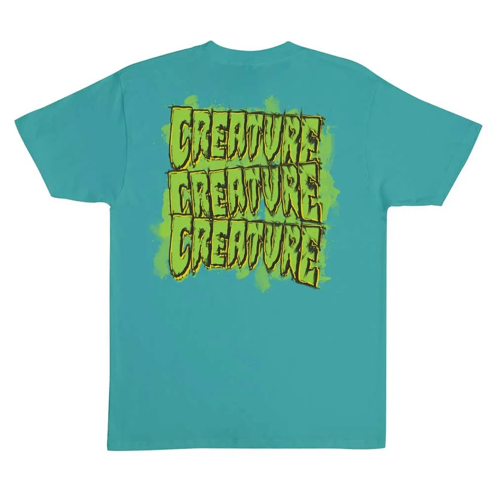 Creature Logo Spill Jade Dome T-Shirt [Size: M]