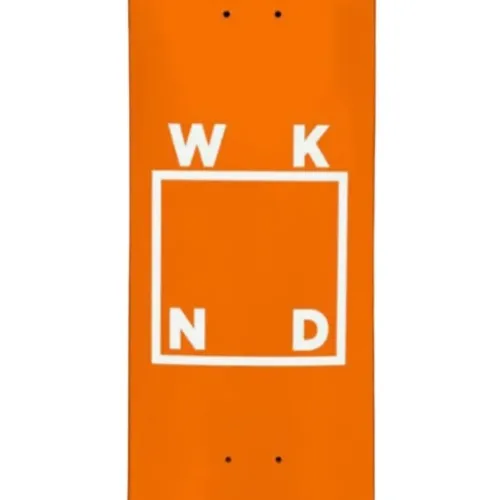WKND OG Orange White Logo 8.6 Skateboard Deck