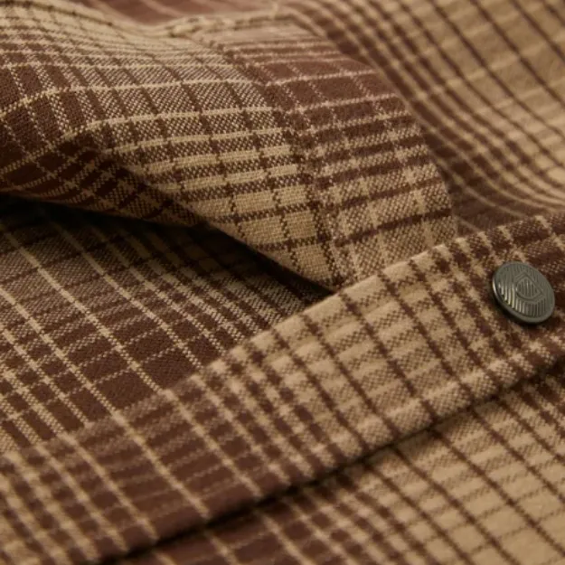 Brixton Builders Bowery Flannel Pine Needle Sunbaked Button Up Shirt