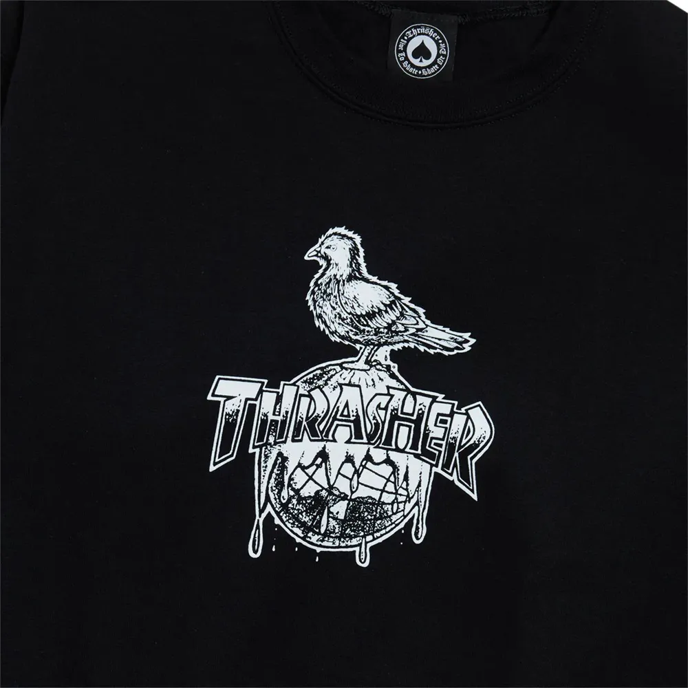 Thrasher Cover The Earth Black Crew Jumper