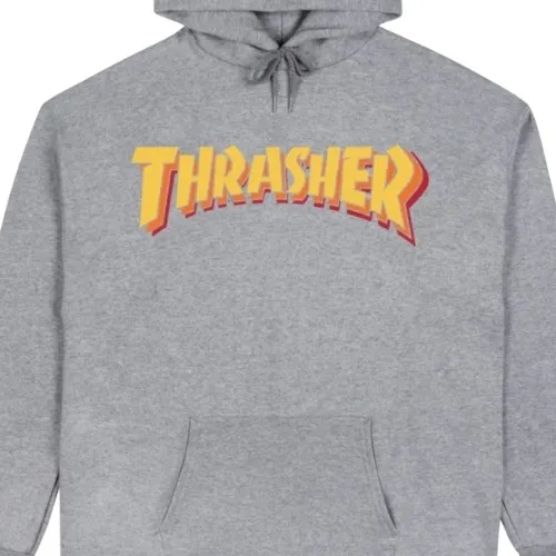 Thrasher Stacked Sport Grey Hoodie