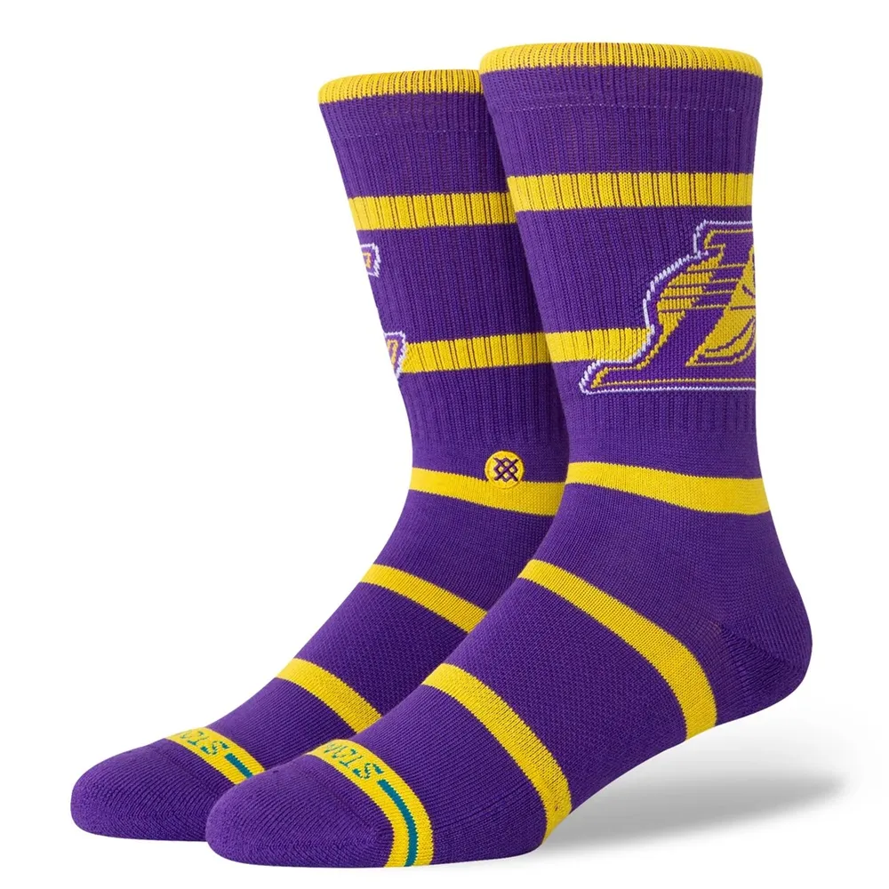 Stance Prep LA Lakers Purple Large Mens Socks
